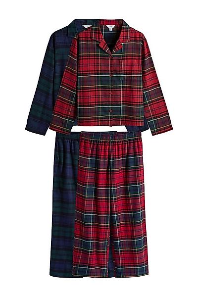 The Set Pyjama The Set Karo-Flanellschlafanzug, 2er-Pack (4 tlg) günstig online kaufen