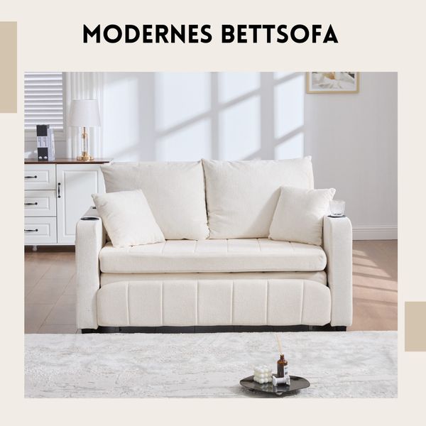 SeedWave Schlafsofa Chenille 2 Sitzer Klappsofa günstig online kaufen