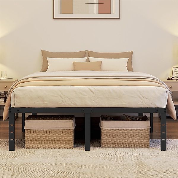 Yaheetech Metallbett 90x190/90x200/140x200/160x200 cm, Bettrahmen 36/41 günstig online kaufen
