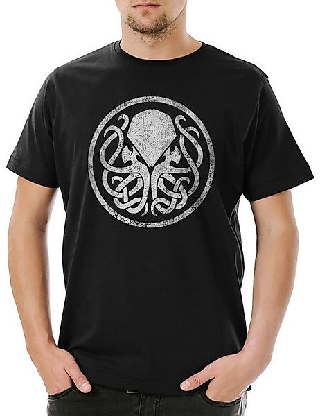 Urban Backwoods Print-Shirt Circle Logo Cthulhu Herren T-Shirt Lovecraft Ar günstig online kaufen