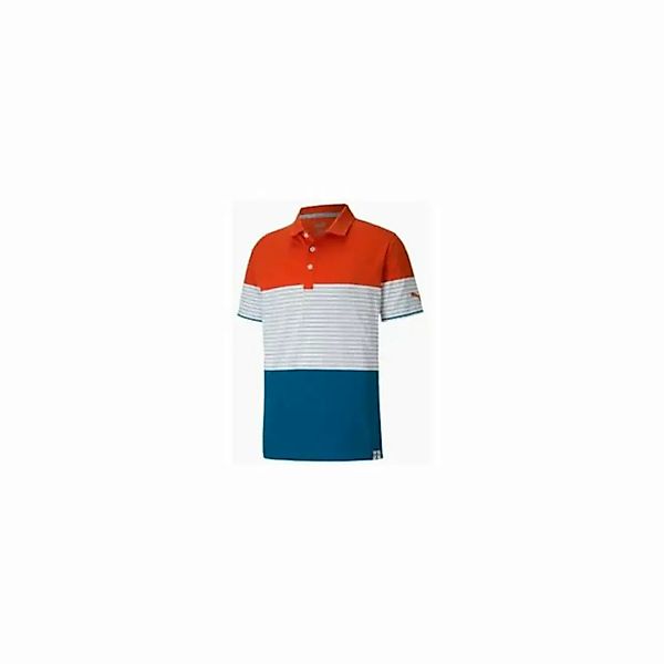 PUMA Poloshirt Puma Golf Polo Cloudspun Taylor Orange/Weiß/Blau Herren L günstig online kaufen