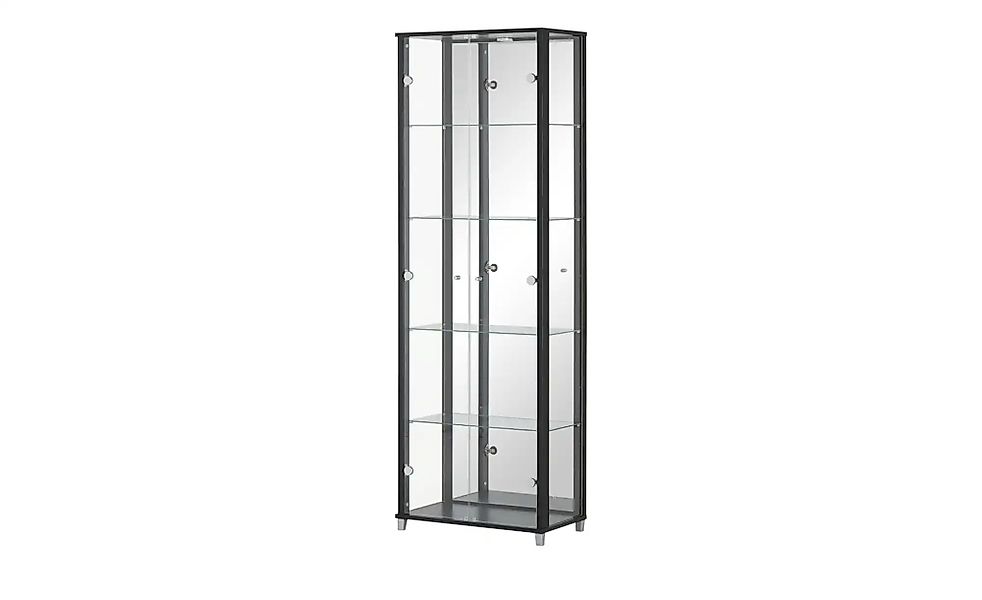 Vitrine  Cristal ¦ schwarz ¦ Maße (cm): B: 58 H: 172 T: 33.0 Schränke > Vit günstig online kaufen