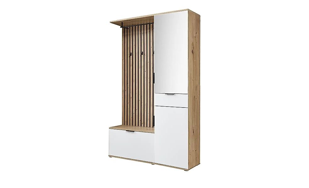 Kompaktgarderobe  Rovereto ¦ weiß ¦ Maße (cm): B: 122 H: 195 T: 35.0 Garder günstig online kaufen