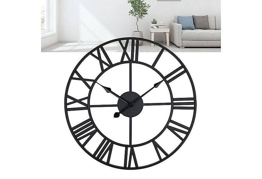 REDOM Wanduhr Lautlos Uhr Dekouhr Große Wanduhr Wohnzimmer Uhr 50 cm Metall günstig online kaufen