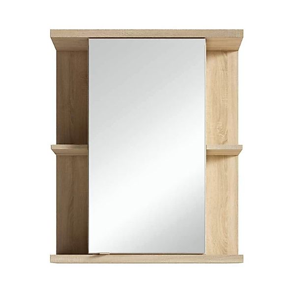 Badschrank mit Spiegel in Sonoma-Eiche 60 cm breit - 70 cm hoch günstig online kaufen