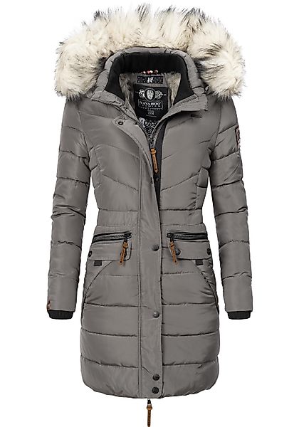 Navahoo Steppmantel "Paula", stylischer Winter Parka m. edlem Fellimitat günstig online kaufen