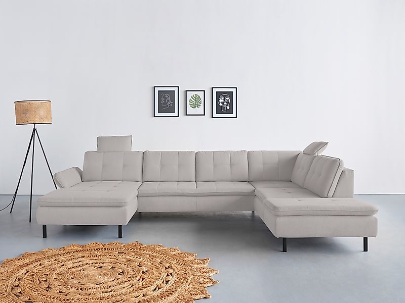 Home affaire Wohnlandschaft »Birkholm U-Form« Armlehnverstellung, auch in E günstig online kaufen