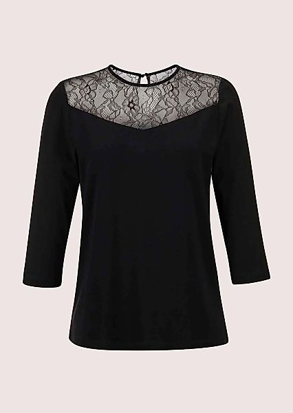 MADELEINE Kurzarmshirt "Shirt mit Spitze Rundhals-Shirt mit Spitze" günstig online kaufen