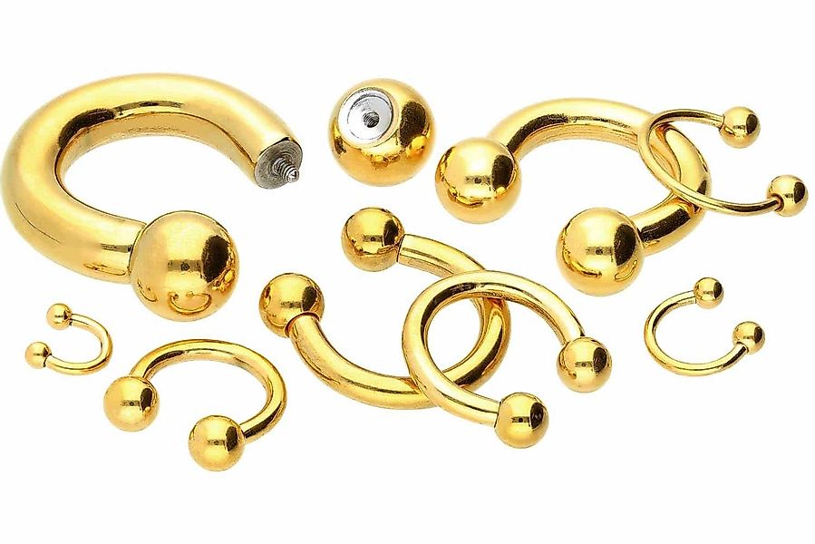 PIERCINGLINE Piercing-Set Chirurgenstahl Hufeisenring (Hufeisen-Ringe / günstig online kaufen