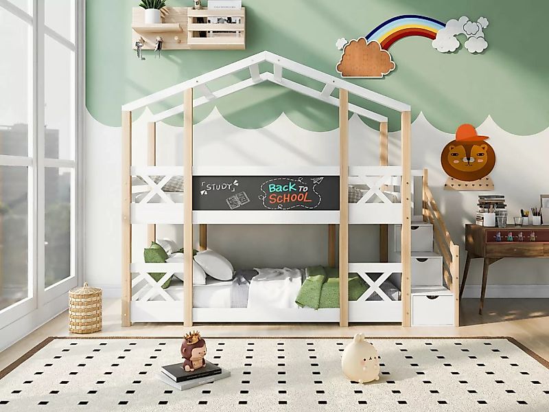 WISHDOR Etagenbett Kinderbett Baumhaus (Hochbett für Kinder– 2x Lattenrost- günstig online kaufen