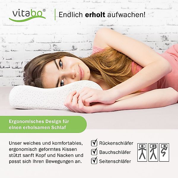 Vitabo Nackenkissen ergonomisches Kopfkissen – kühlendes günstig online kaufen