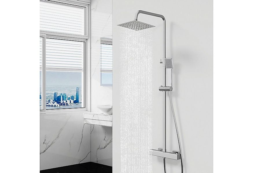 Aica Sanitär Duschsystem Thermostat Duscharmatur Regendusche Duschset mit H günstig online kaufen