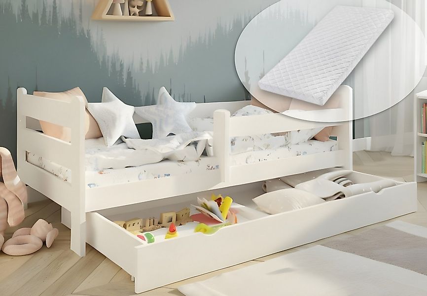 Kids Collective Kinderbett Kinder Jugendbett 80x160 und 90x200 cm Mit Schub günstig online kaufen