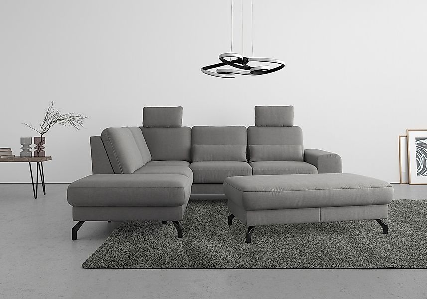 sit&more Ecksofa "Cinturo L-Form", inklusive Sitztiefenverstellung und Fede günstig online kaufen