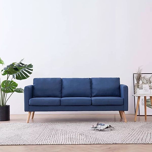 3-sitzer-sofa Stoff Blau günstig online kaufen