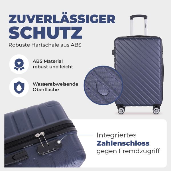 Onbest Kofferset 3er Hartschallen Trolley Set günstig online kaufen