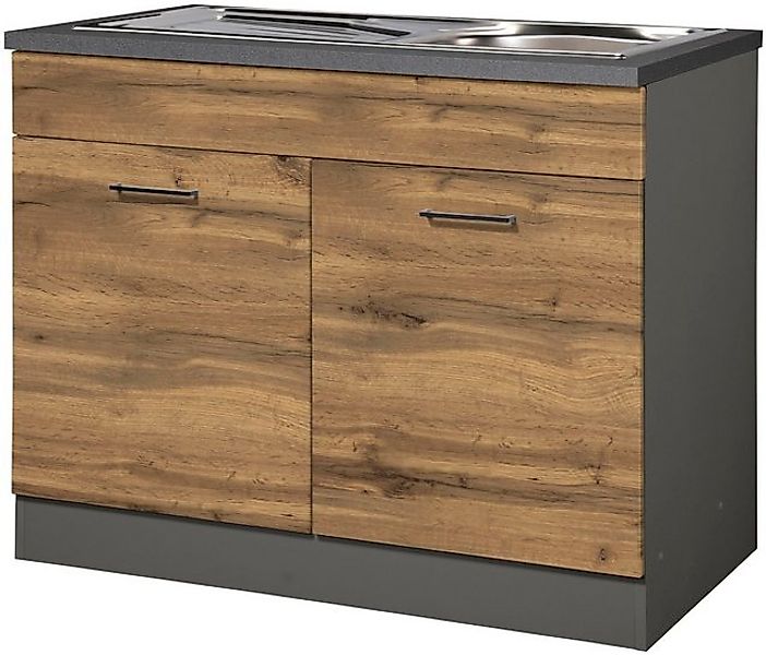 KOCHSTATION Spülenschrank KS-Trier Breite 100 cm, inklusive Einbauspüle günstig online kaufen