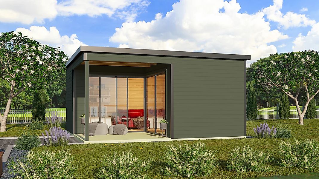 Nordic Holz Gartenhaus "DOMEO 6 LOGGIA" günstig online kaufen