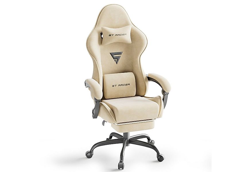 Ferghana Gaming-Stuhl Racing PC Stuhl Verstellbar mit Kopf-,Lendenkissen, F günstig online kaufen