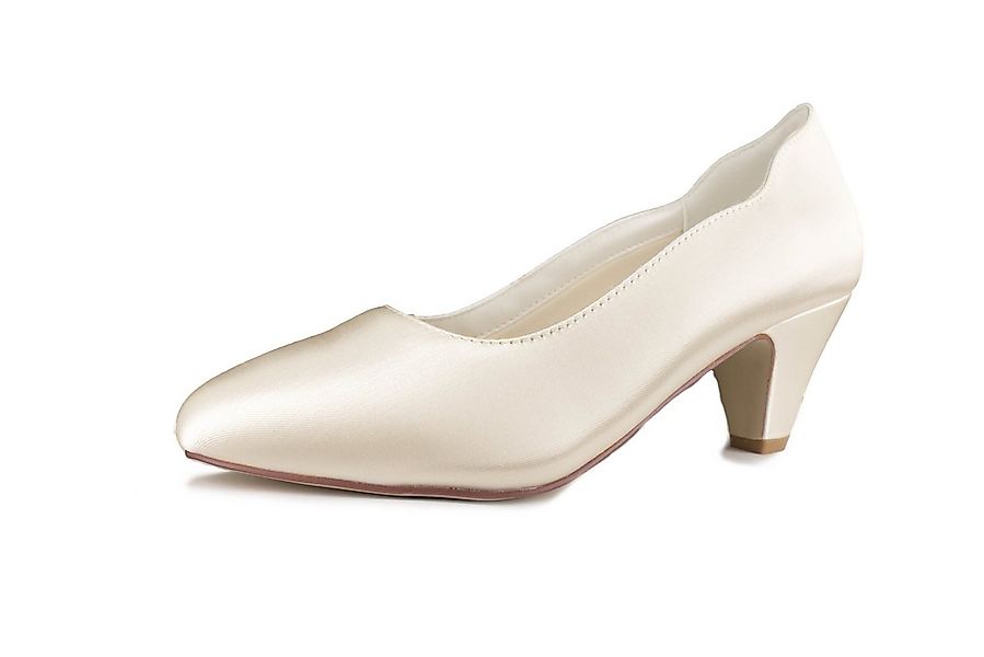 White Lady 890 ivory Satin - einfärbbare Brautschuhe Pumps günstig online kaufen