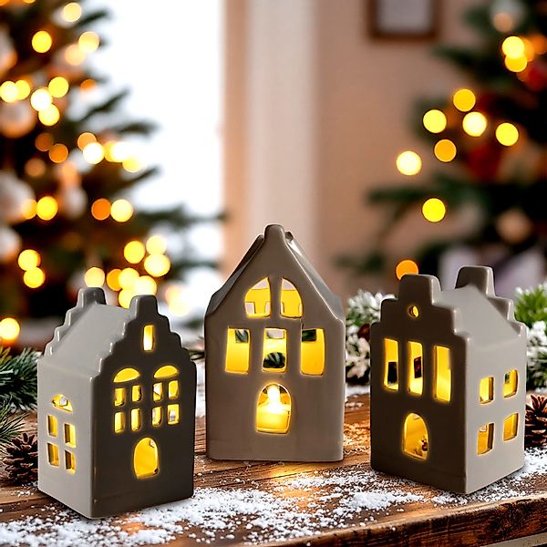 Spetebo Dekofigur LED Porzellan Haus 11 günstig online kaufen