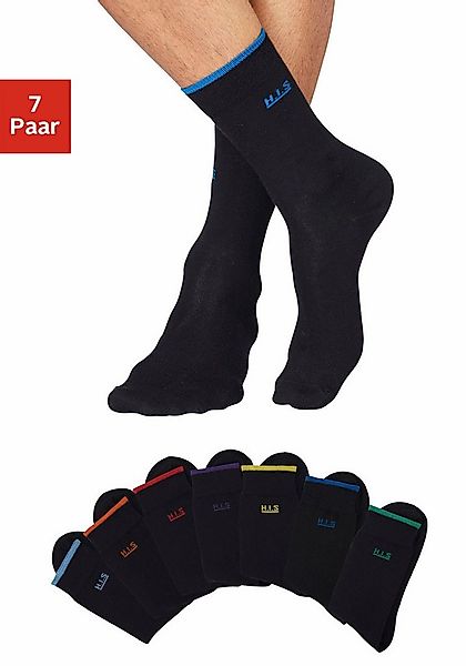 H.I.S Socken (Packung, 7-Paar) mit farbigen Bündchen günstig online kaufen
