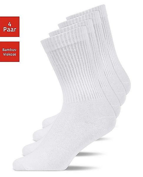 SNOCKS Tennissocken Hohe Sportsocken Premium (4-Paar) aus Naturzellulose, w günstig online kaufen