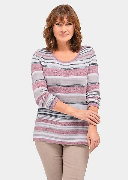 GOLDNER Strickpullover Kombistarker Multicolor-Ringelpullover günstig online kaufen