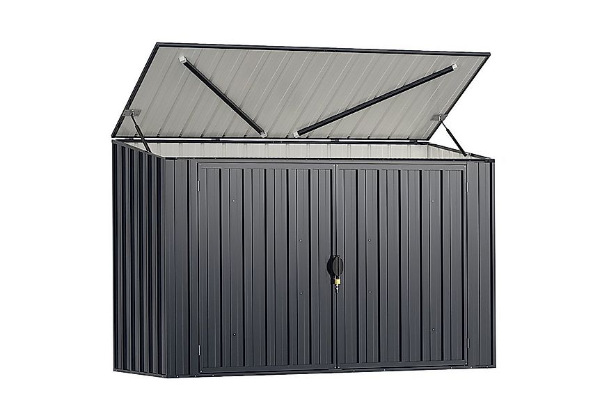 COSTWAY Mülltonnenbox (1 St), Gerätehaus, Geräteschuppen, für 2 x 120L Müll günstig online kaufen