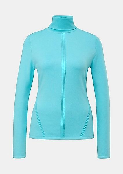 Comma Langarmshirt Strickpullover mit Rollkragen günstig online kaufen