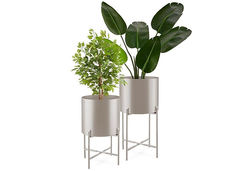 tectake Blumentopf Pflanzenständer, 2-teilig, im Industrial Style günstig online kaufen