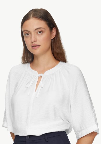 s.Oliver Kurzarmbluse Strukturierte Bluse im O-Shape günstig online kaufen