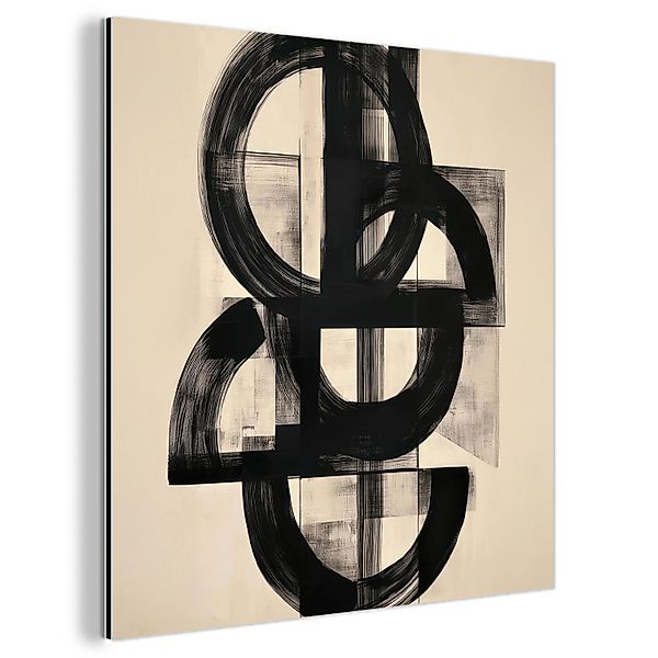 MuchoWow Metallbild Kreise - Linien - günstig online kaufen