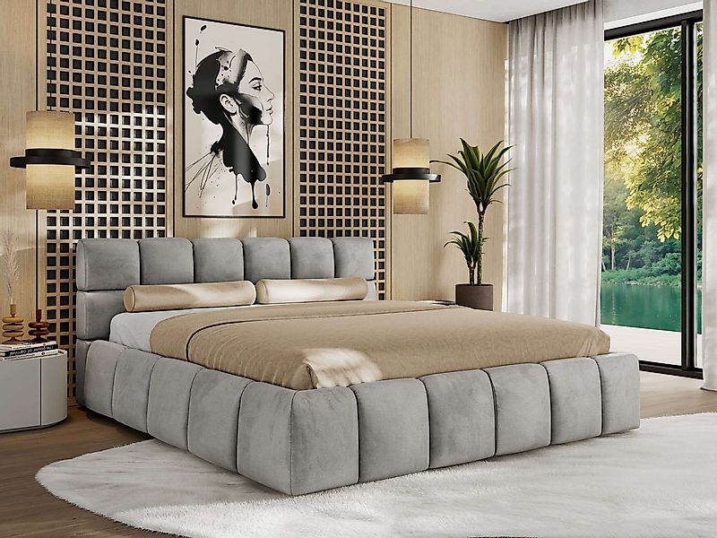 MKS MÖBEL Polsterbett NIRA Classic (Designerbett mit Bettkasten, skulptural günstig online kaufen