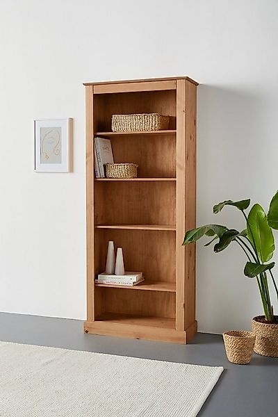 Home affaire Bücherregal Liotta, mit 4 verstellbare Einlegeböden, aus massi günstig online kaufen
