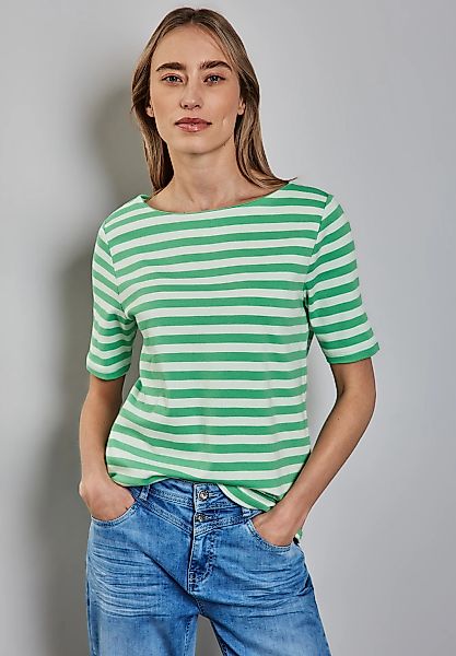 STREET ONE Rundhalsshirt, aus reiner Baumwolle günstig online kaufen