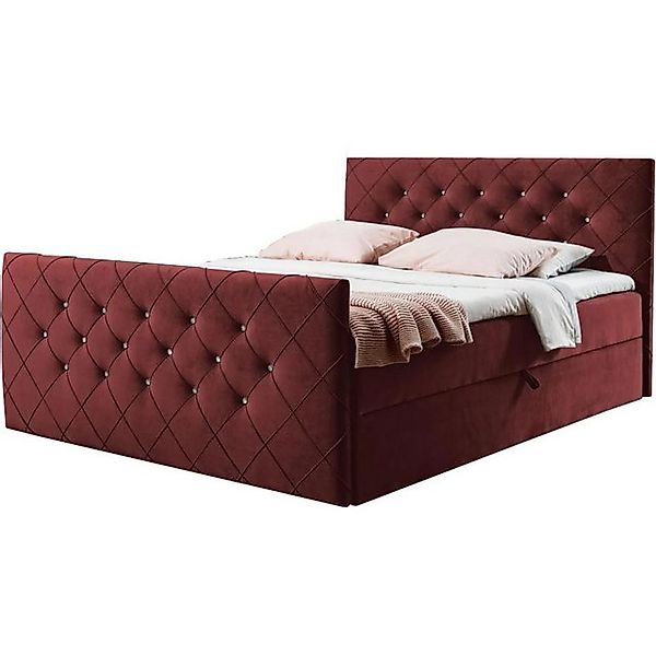 Beautysofa Boxspringbett Mallorca (Bett mit 2 Bettkasten, im modernes Stil) günstig online kaufen