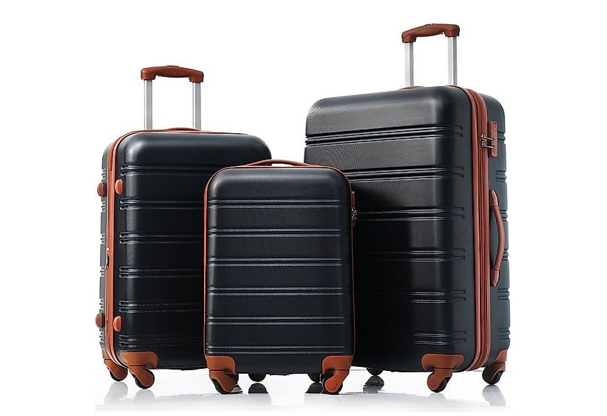 REDOM Hartschalen-Trolley Hartschalenkofferset 3-tlg, 4 Rollen, M-L-XL-Set günstig online kaufen