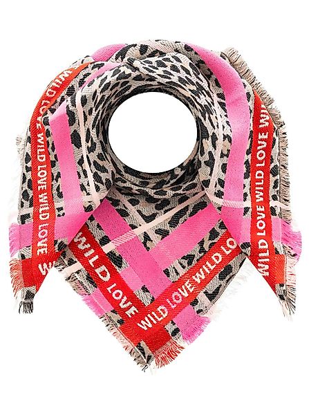 Zwillingsherz Modetuch Viereck "Wild Love", mit günstig online kaufen