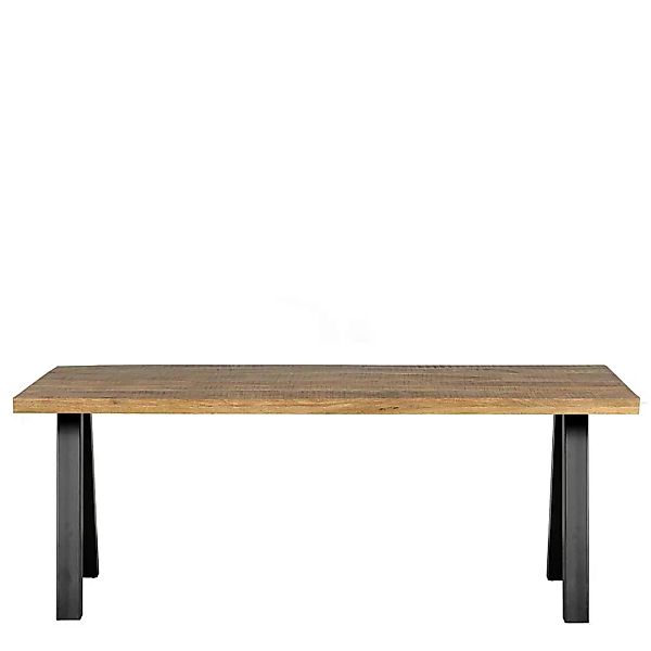 XL Esszimmer Tisch im Industry und Loft Stil Massivholzplatte günstig online kaufen