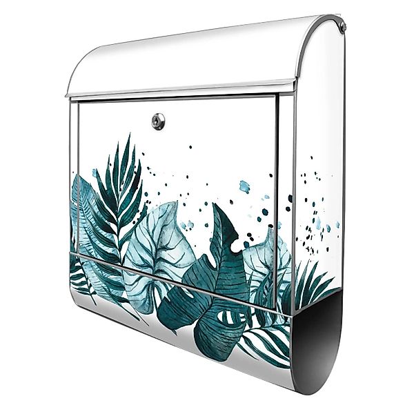 Banjado Design Briefkasten Silber Pulverbeschichtet 39x47x14cm 2 Schlüssel günstig online kaufen