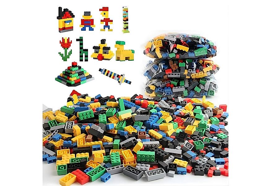 Athlix 1.000 Bausteine Set Klemmbausteine kompatibel mit Lego DIY Spielbaus günstig online kaufen