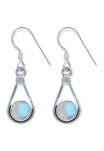 mantraroma Paar Ohrhänger HATA aus 925 Silber mit Regenbogen Mondstein (Paa günstig online kaufen