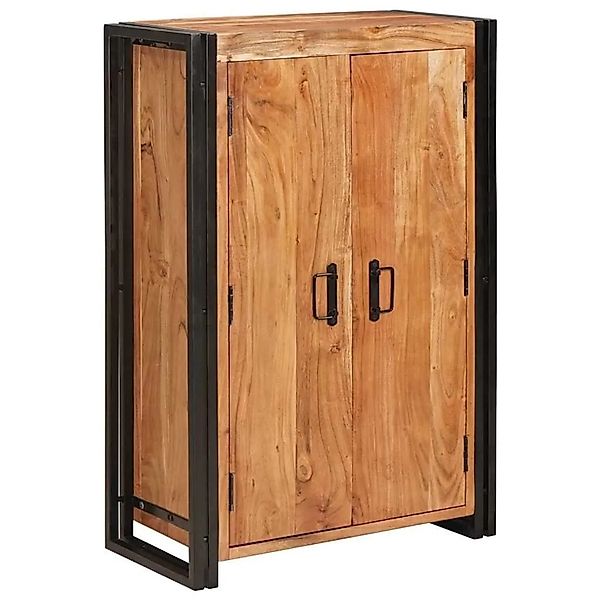 vidaXL Highboard mit Türen Braun Massivholz Akazie und Metall 4104767 günstig online kaufen