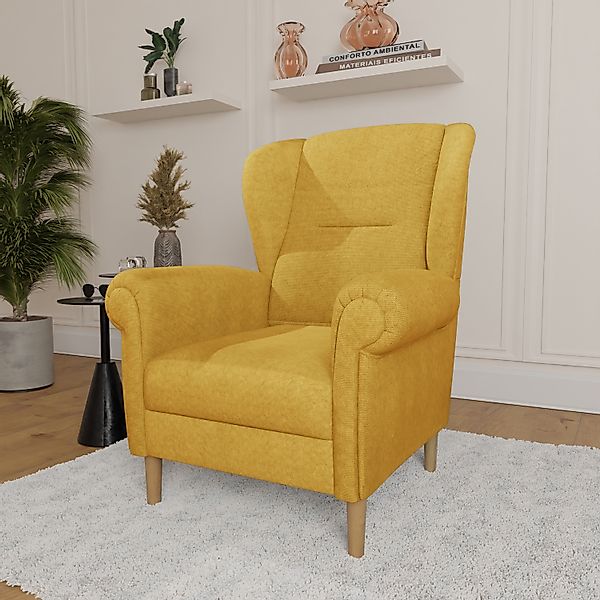 Home affaire Ohrensessel »OSTIANO B/T/H: 80/82/98 cm, Sessel«, Einzelstück, günstig online kaufen