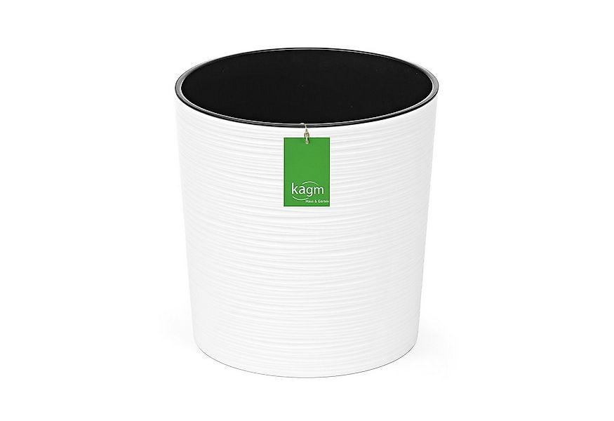 KAGM Pflanzkübel Blumenkübel Blumentopf in Rillenoptik rund 3 Farben 3 Größ günstig online kaufen