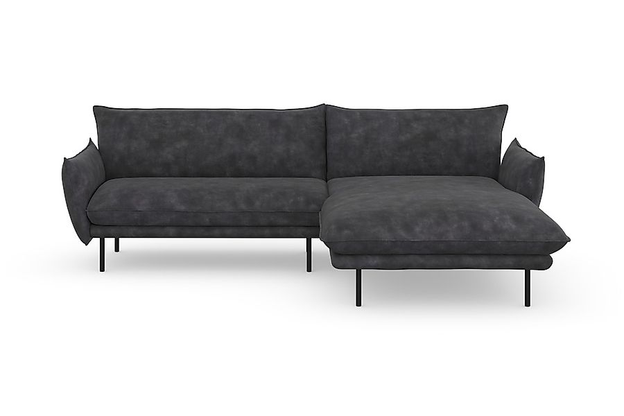 andas Ecksofa "Stine L-Form", Besonderes Design durch Kissenoptik und Keder günstig online kaufen