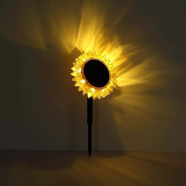 LED-Solarleuchte 33598 Sonnenblume Ø 13 cm, gelb, Kunststoff günstig online kaufen