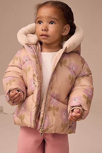 Next Fellimitatmantel Wasserabweisende Steppjacke, Besatz aus günstig online kaufen