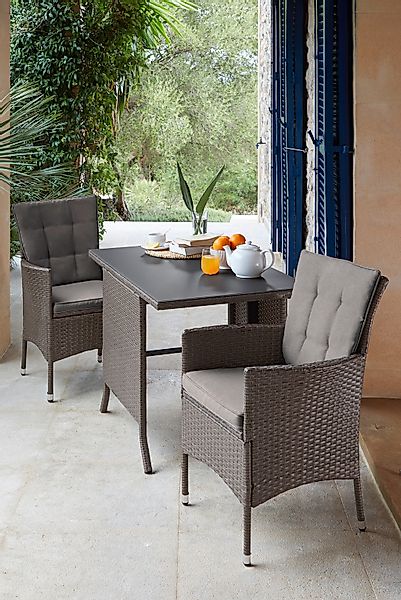 KONIFERA Garten-Essgruppe "Balkonset "Mailand"" Set, 2x Sessel, 1x Tisch 11 günstig online kaufen